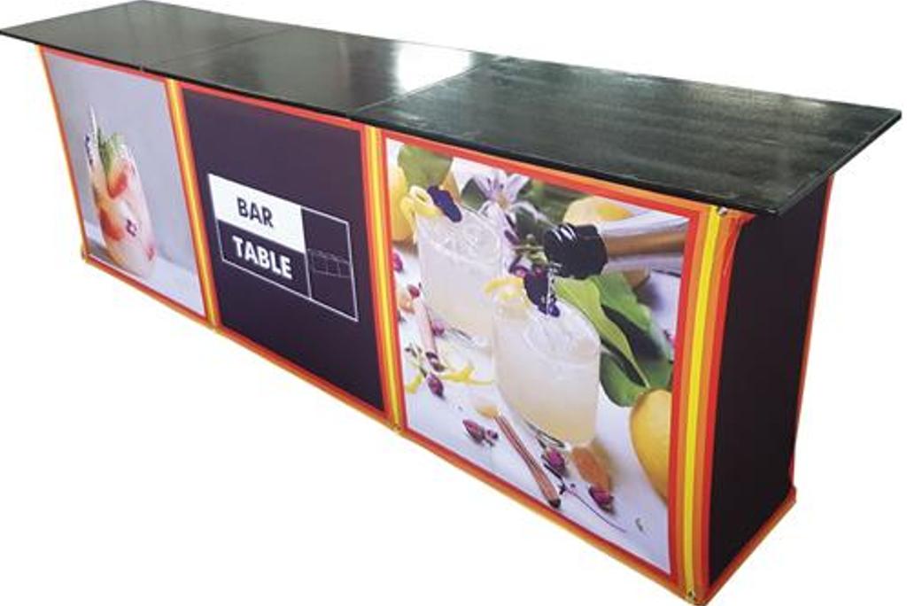 A printed bar table
