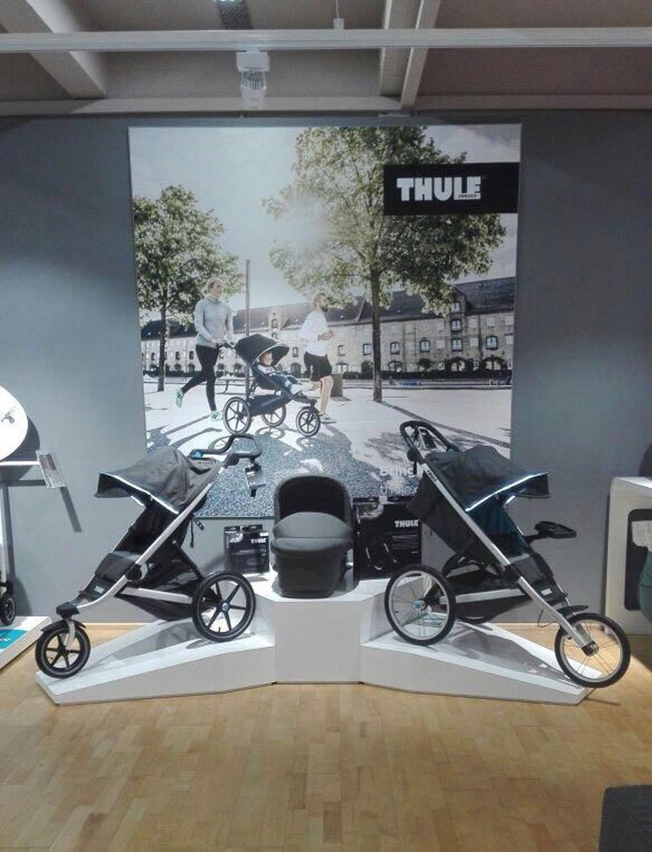 Printed backdrop wall on an indoor stand