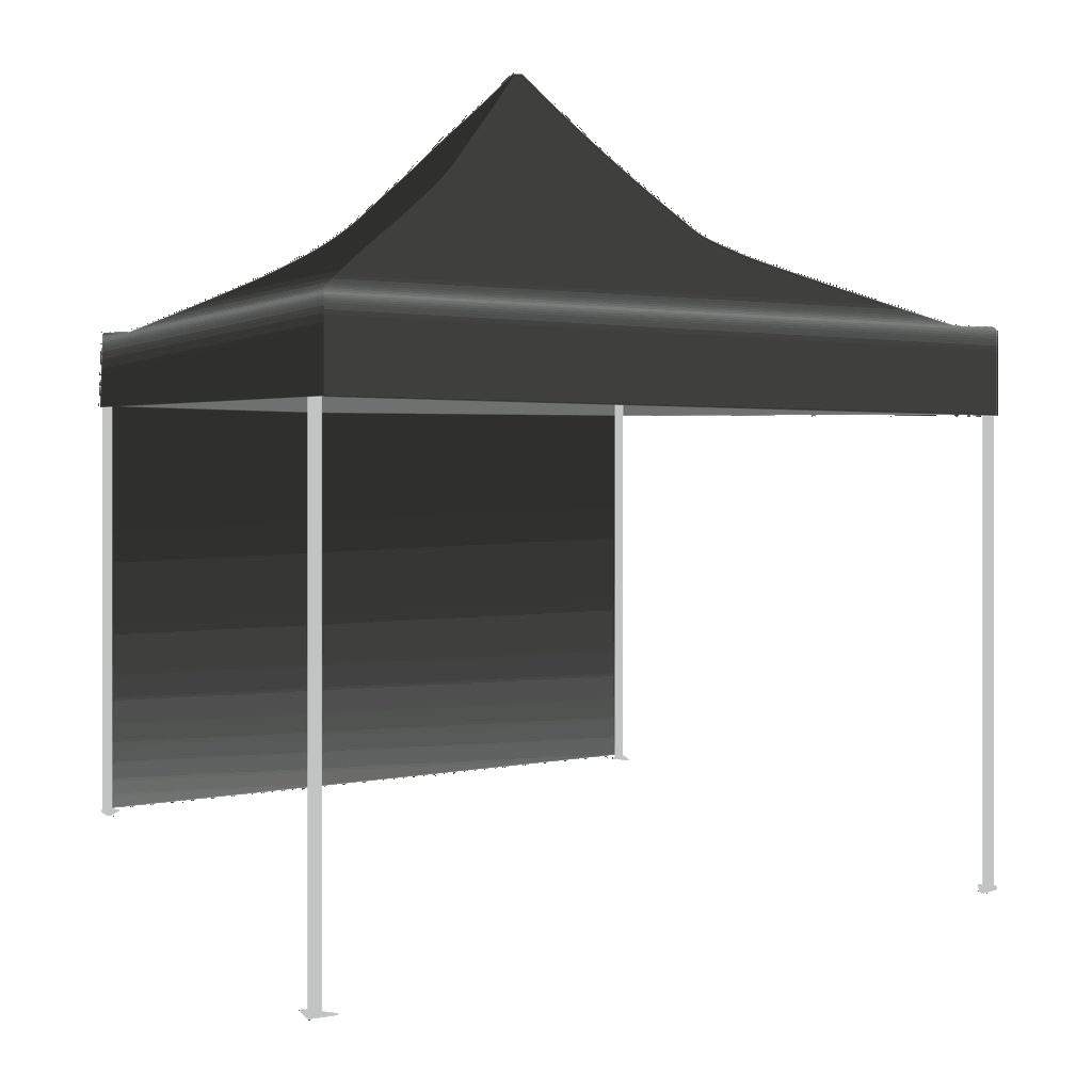 3m x 3m Alu Gazebo with walls fitted, option 1 of 3