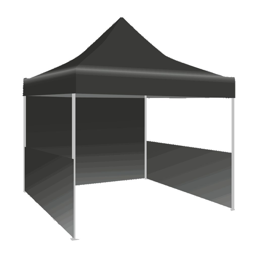 3m x 3m Alu Gazebo with walls fitted, option 2 of 3