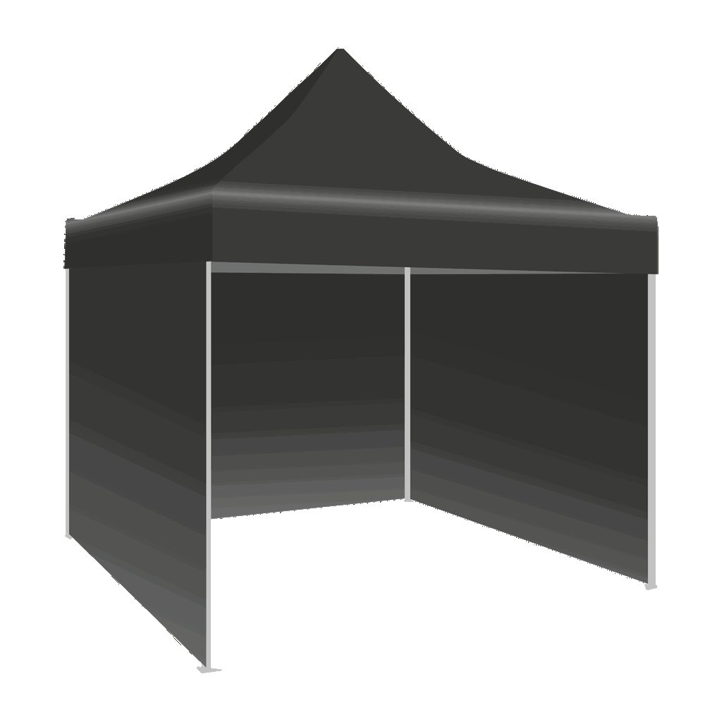 3m x 3m Alu Gazebo with walls fitted, option 3 of 3